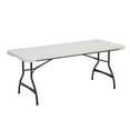 thumbnail image 1 of Lifetime 6 Foot Rectangle Folding Table Indoor/Outdoor Commercial Grade, White Granite (80306), 1 of 12