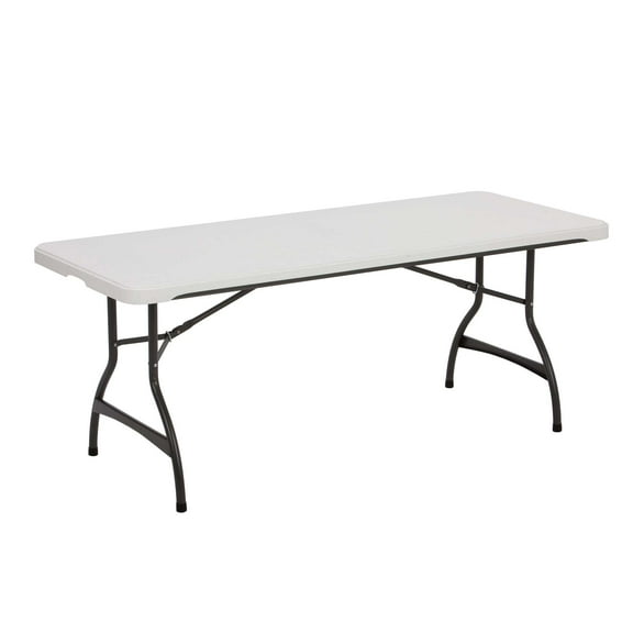 Lifetime 6 Foot Rectangle Folding Table Indoor/Outdoor Commercial Grade, White Granite (80306)