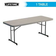 Lifetime 6 Foot Professional Grade, Industrial Strength Folding Table, Putty Color 80126