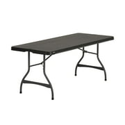 Lifetime 6 Foot Rectangle Folding Table, Indoor/Outdoor Commercial Grade, Black (280350)