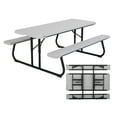 thumbnail image 1 of Lifetime 6 ft. Classic Folding Polyethylene Picnic Table, Gray (260265), 1 of 18