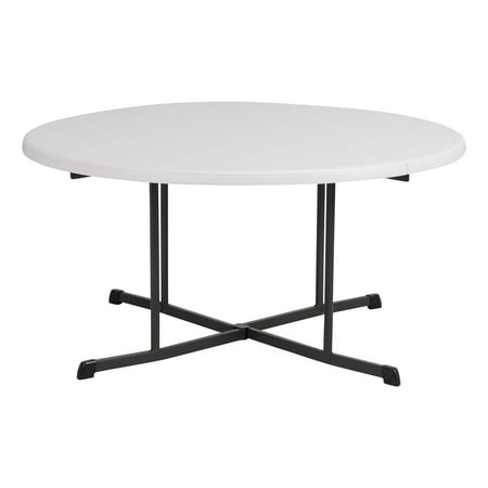 Lifetime 60" Centerfold Indoor/Outdoor Commercial Grade Folding Round Table, Almond 1 Piece 1 Count (80806)