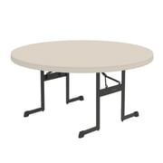 Lifetime 60 Inch Round Folding Table, Indoor/Outdoor, Almond, Professional Grade