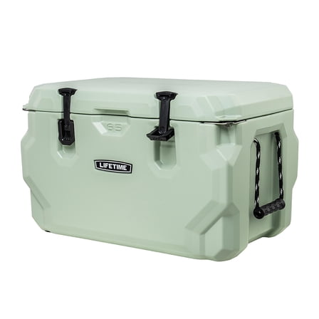 Lifetime 65 qt Bear-Resistant Camping Cooler, Premium High Performance, Ice Retention, Hard Cooler, 75 Can Capacity, Sage Green (91417)