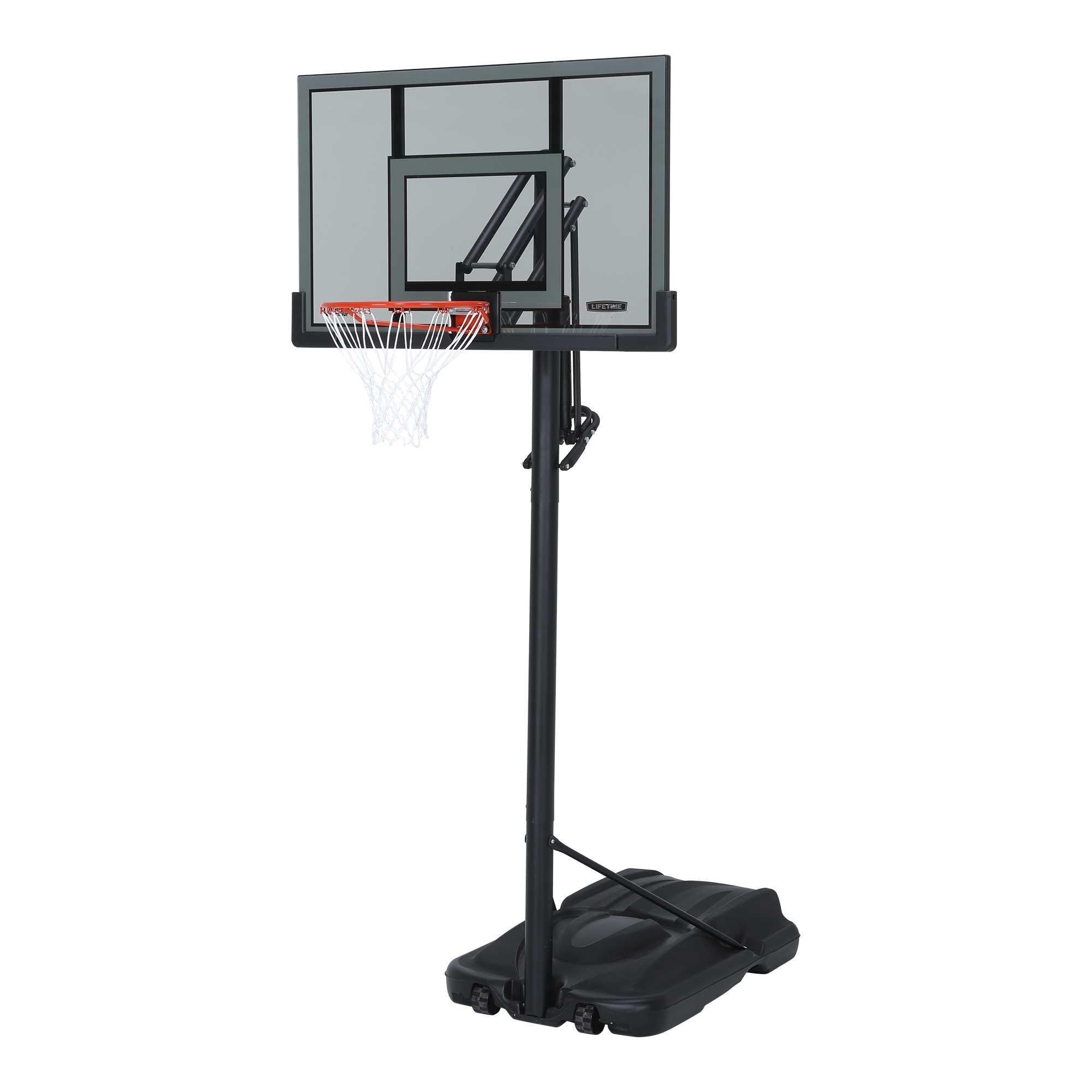 Lifetime 7.5 ft. - 10 ft. Adjustable Height 52" Shatterproof Outdoor Portable Basketball System (Adult)