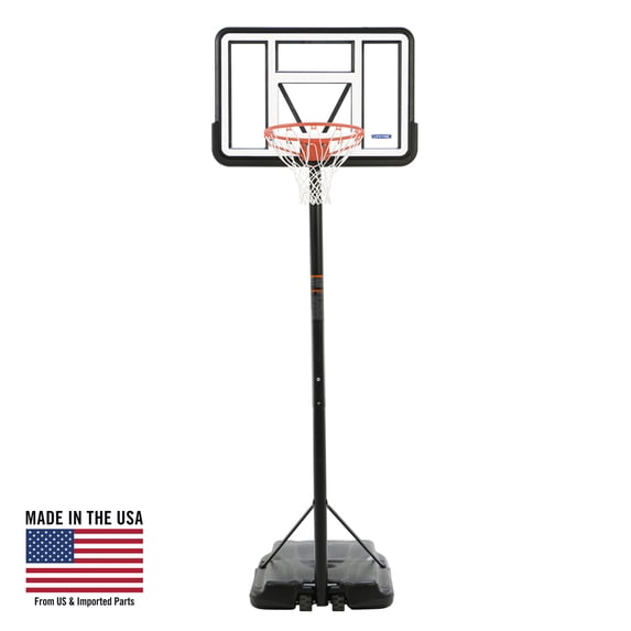 Lifetime 7.5ft-10ft Adjustable Height 44" Shatterproof Outdoor Portable Basketball System (Adult)