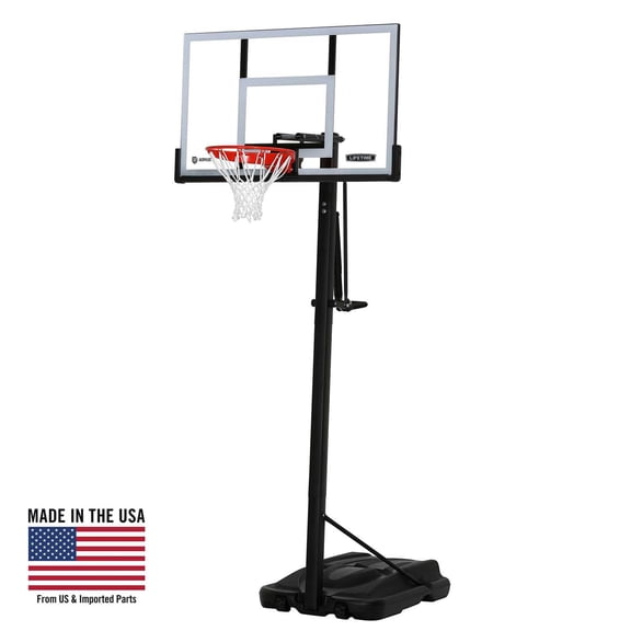 Lifetime 7.5ft-10ft Adjustable Height 54" Acrylic Outdoor Portable Basketball System (90487)