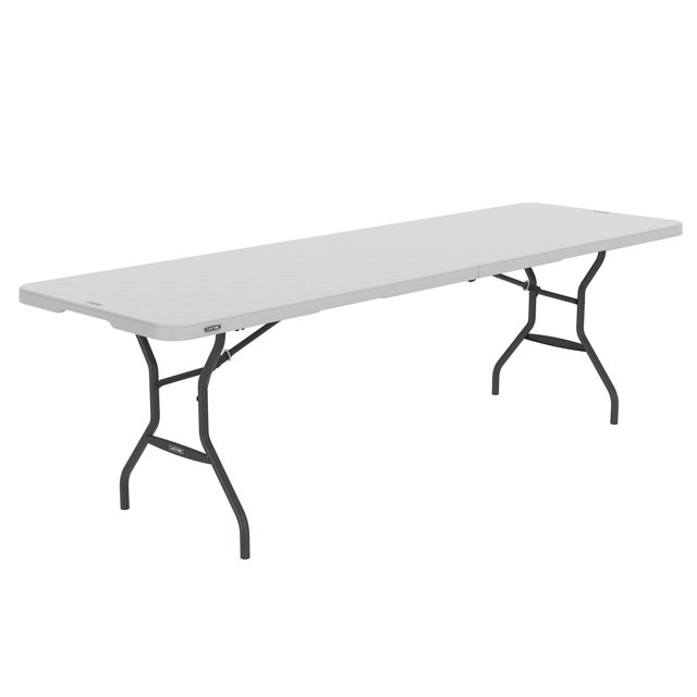 Lifetime 8 Foot FoldinHalf Rectangle Table, Indoor/Outdoor Commercial