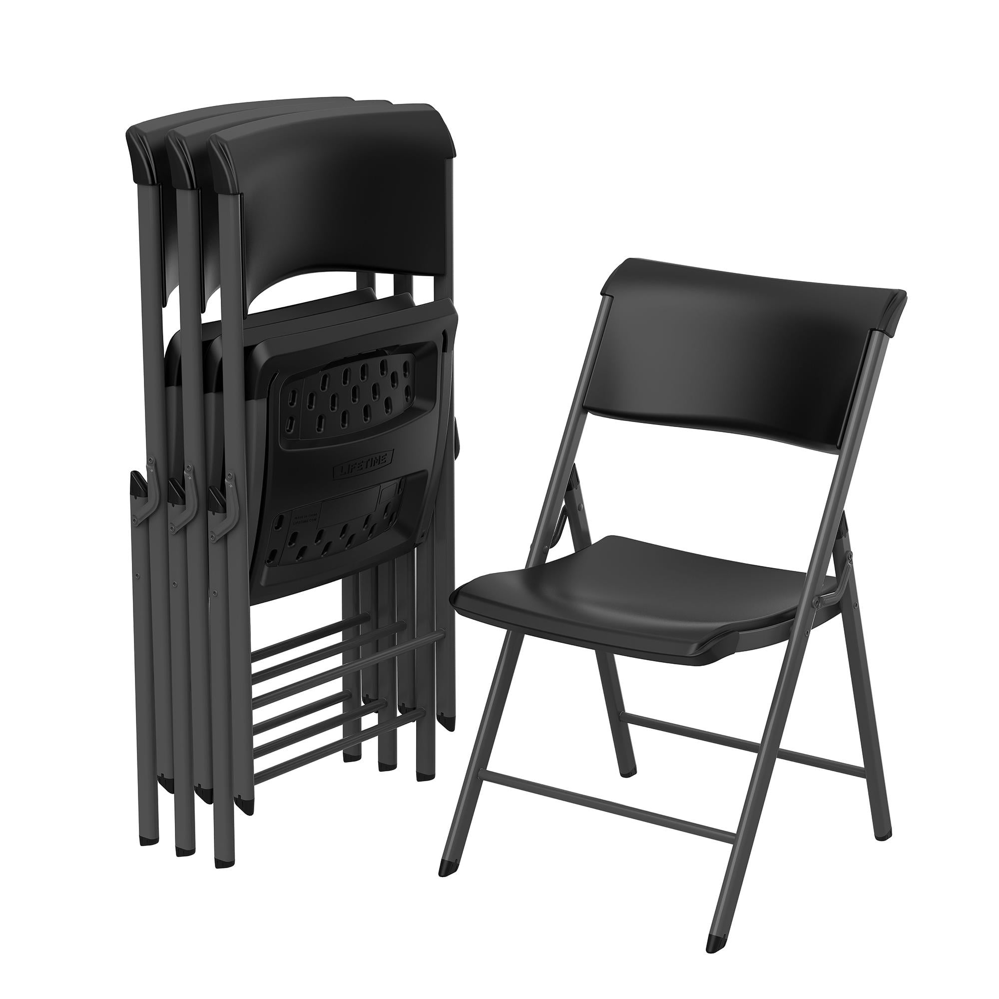 Lifetime A-Frame Folding Chair, Black (Set of 4)-81169 - Walmart.com