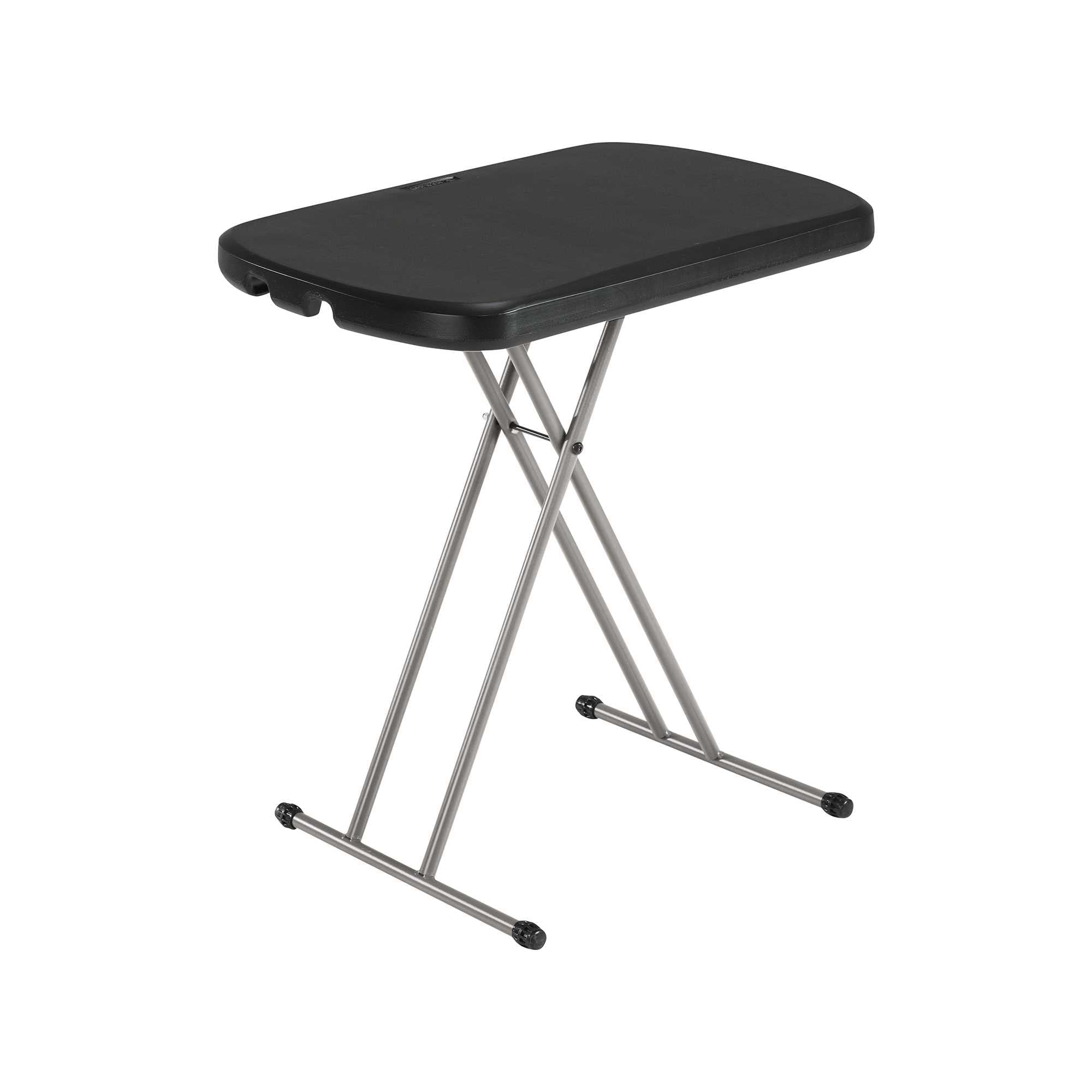Lifetime Adjustable Folding Laptop Table TV Tray 26 inch Black