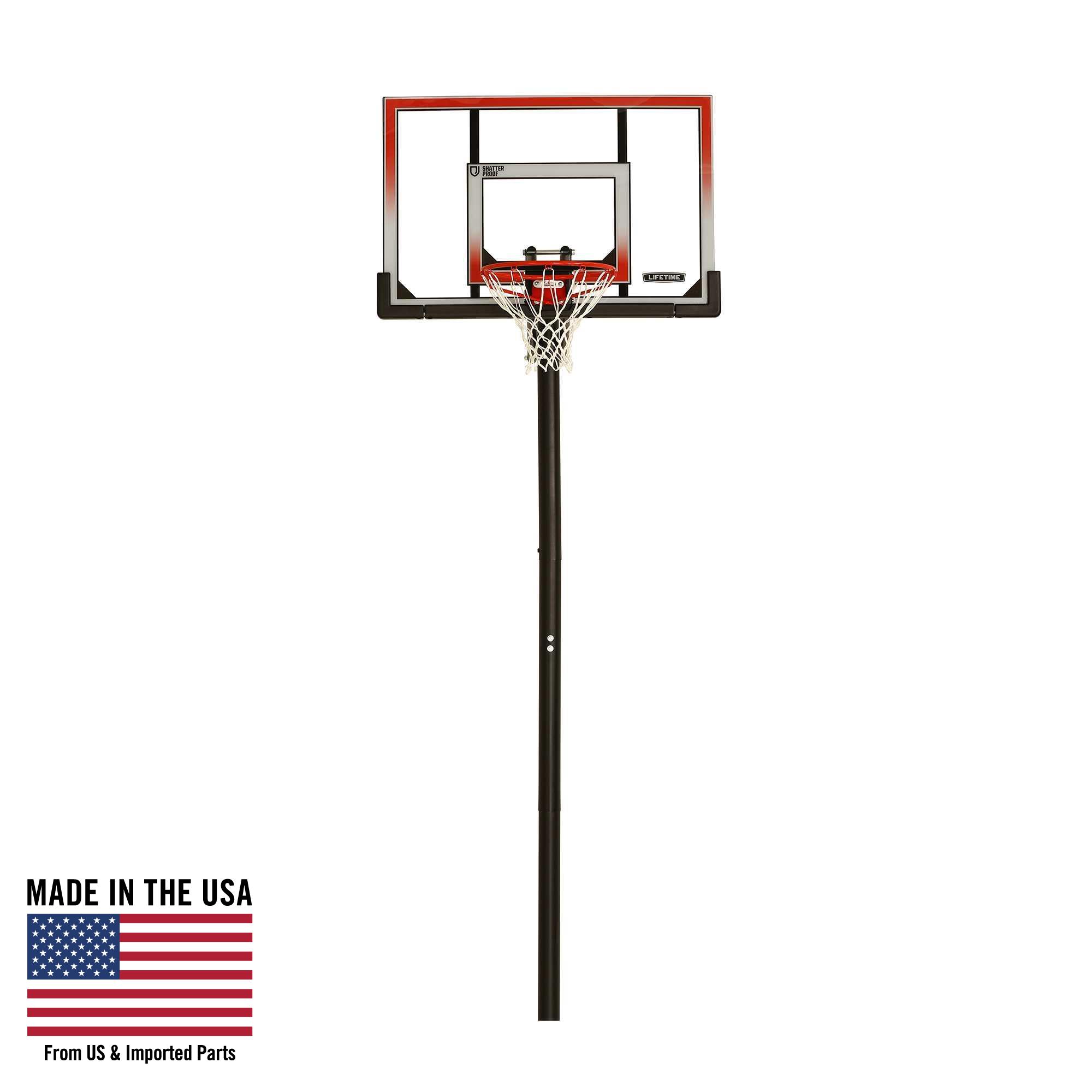 Lifetime Adjustable Inground Basketball Hoop, 50 inch Polycarbonate (71799) - image 1 of 10