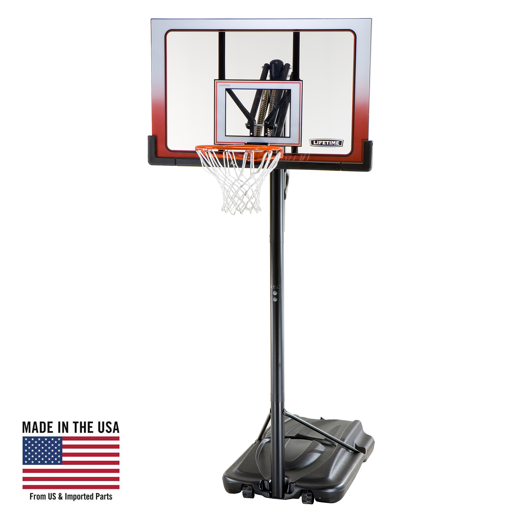 Lifetime Adjustable Portable Basketball Hoop, 52-inch Polycarbonate (1558) - image 1 of 14