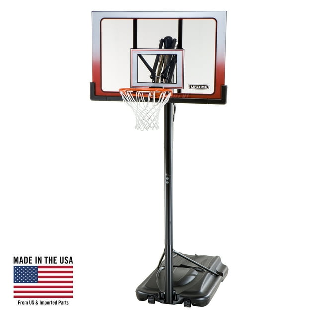 Lifetime Adjustable Portable Basketball Hoop, 52-inch Polycarbonate (1558)