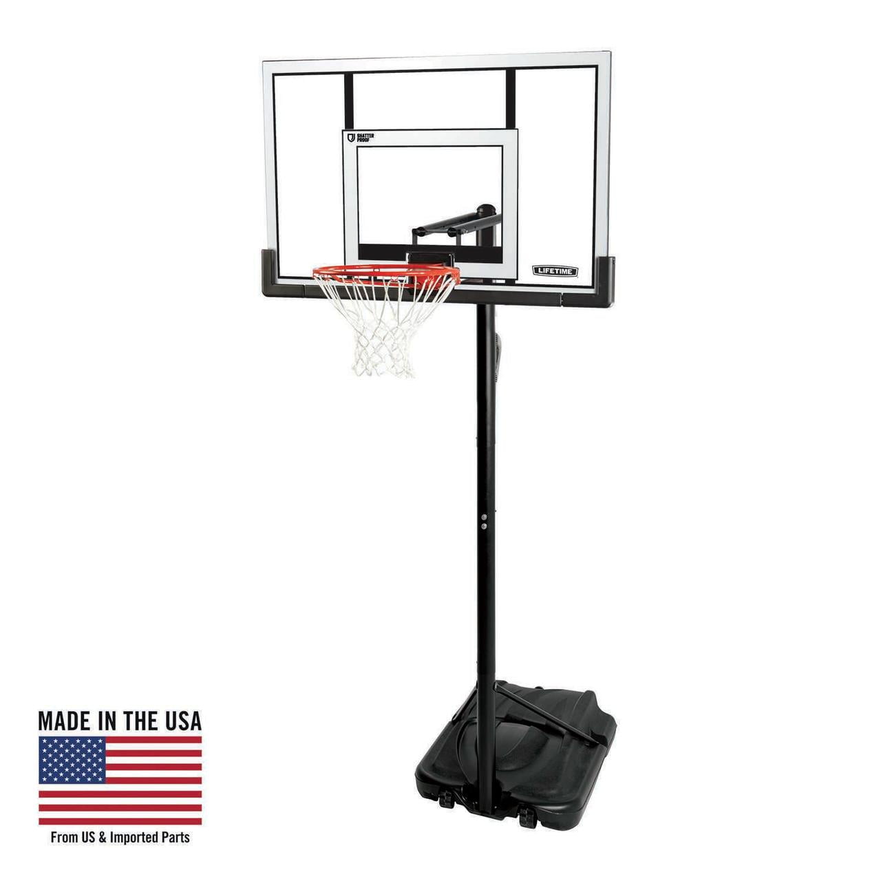 Lifetime Adjustable Portable Basketball Hoop, 52 inch Polycarbonate (90176)