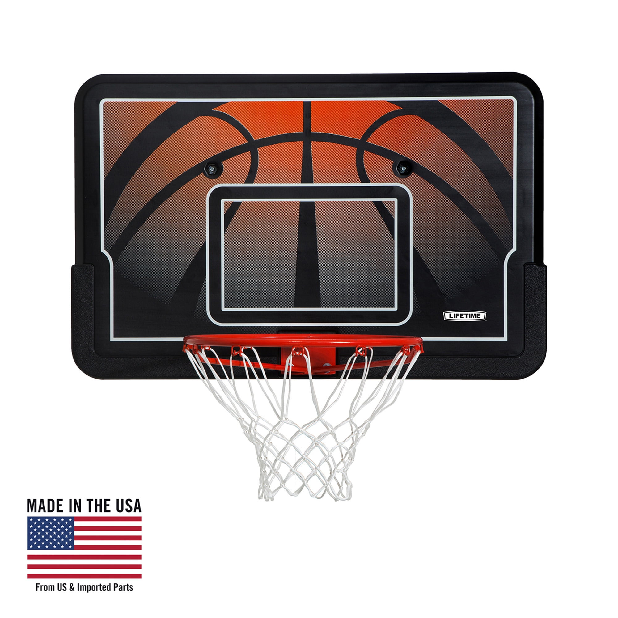Lifetime Basketball Backboard and Rim Combo, 44 inch HDPE Plastic