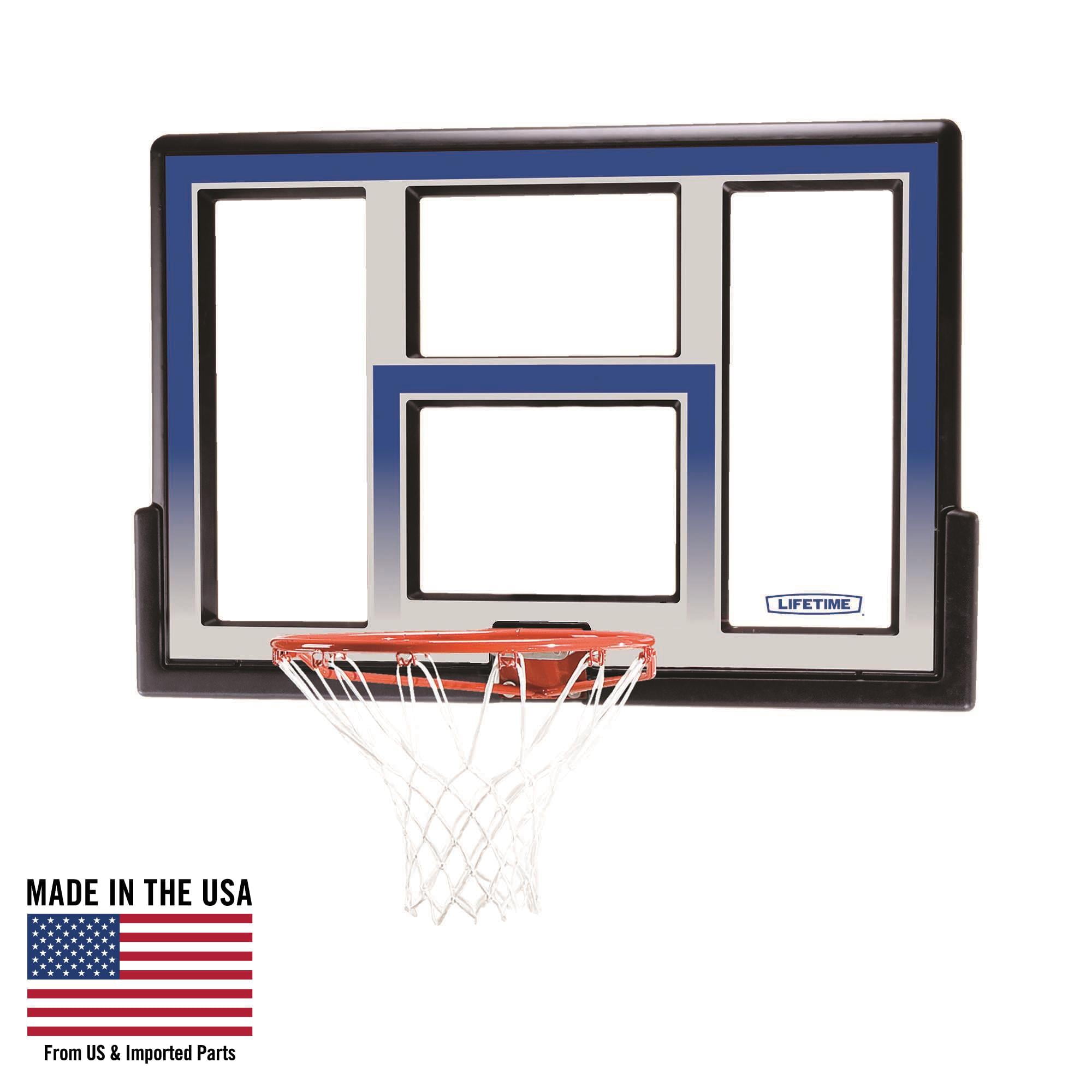 Lifetime Basketball Backboard and Rim Combo 48 inch Polycarbonate