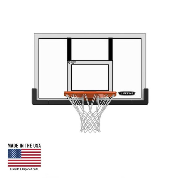 Lifetime New Basketball Backboard and Rim Combo (48 inch Polycarbonate) - 73729