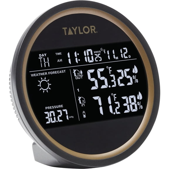 Lifetime Brands Taylor Taylor Digital Inside/Outside Round Weather Forecaster - Single Pack