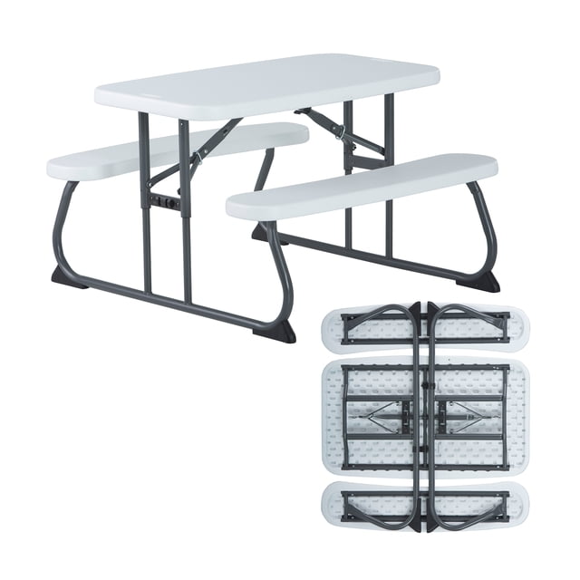 Lifetime Children's Indoor & Outdoor Plastic Picnic Table , All Occasion, White (60239)