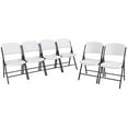 thumbnail image 1 of Lifetime Commercial Grade Folding Chairs, 6 Pack, Adult Sized, White Granite (80747), 1 of 9