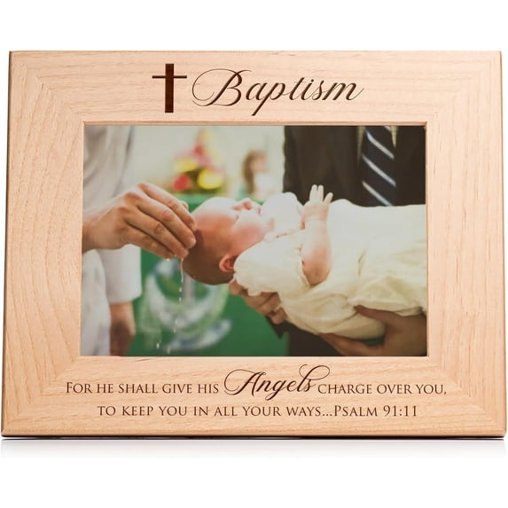 Baby Baptism Picture Frame by Lifetime Creations (5x7 Landscape)