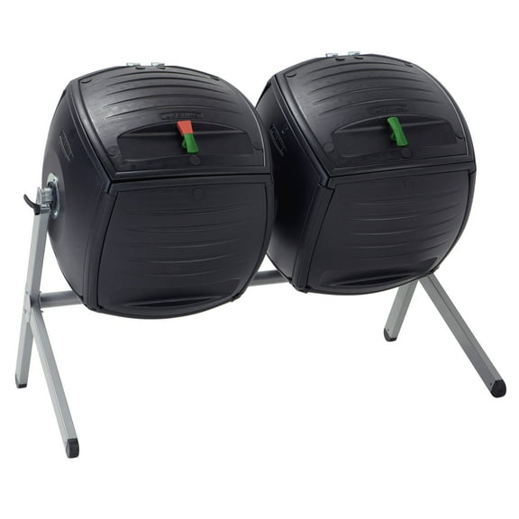 Lifetime Double Bin Rotating Composter, 100 Gallon Capacity, (60072)