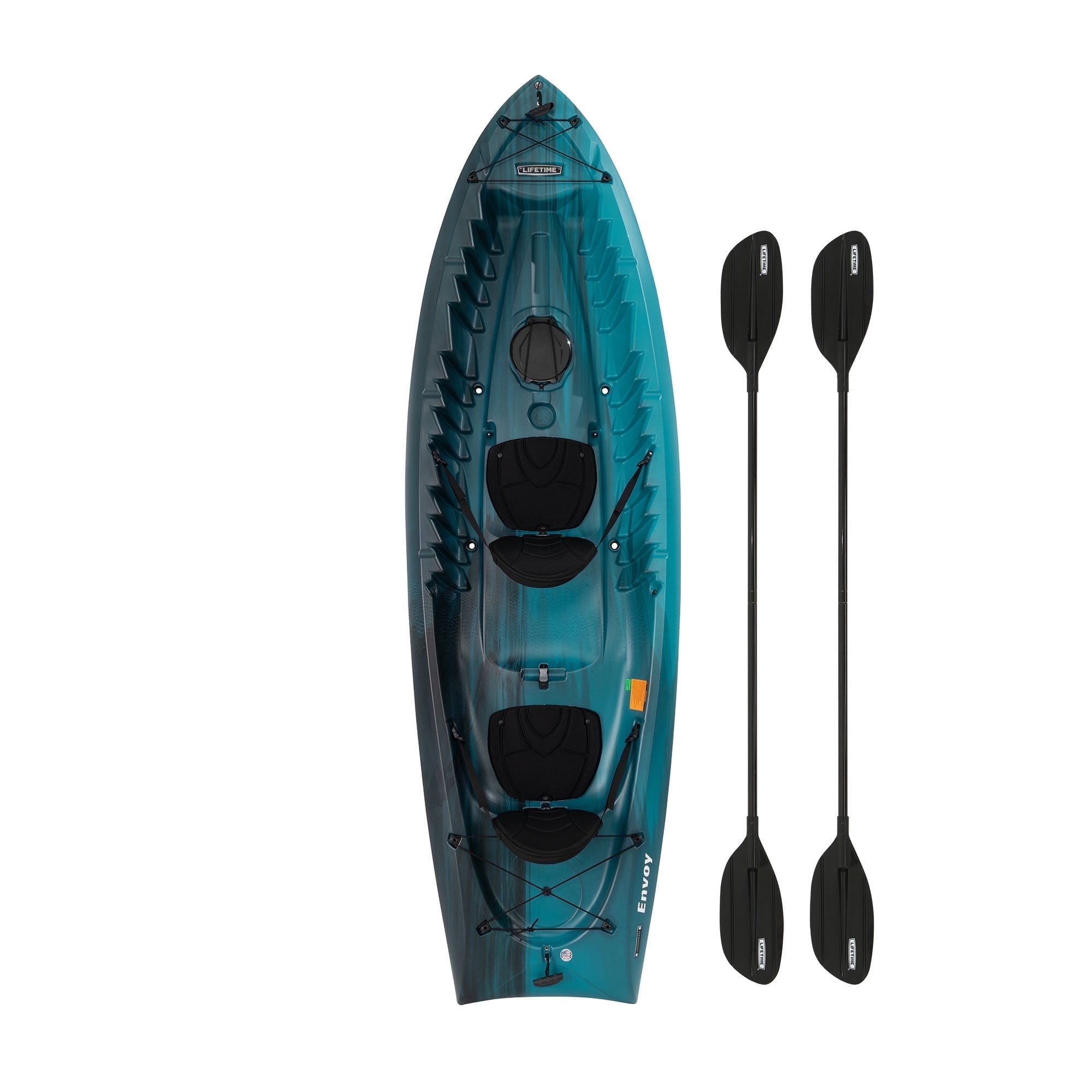 Lifetime Envoy 10.5 ft Sit-On-Top Tandem Kayak with Paddles, Aurora Fusion (91332)