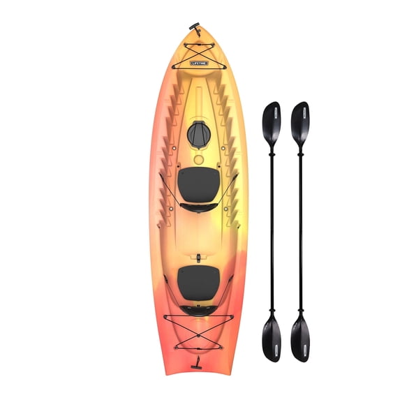 Lifetime Envoy 10.5 ft Sit-On-Top Tandem Kayak with Paddles, Sunset Fusion (91260)