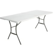 Lifetime Essential 6 Ft Fold-In-Half Table 80333 - Folding, White Granite - 1 Piece, White