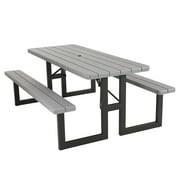 Lifetime Craftsman 6 Folding Rectangle Polyethylene Picnic Table, Gray 60359