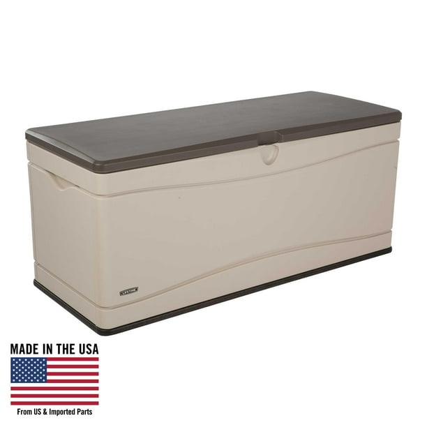 130 gallon plastic storage bench discount