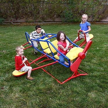 Lifetime Kid's Ace Flyer Metal Teeter Totter, Yellow, Red and Blue (151110)