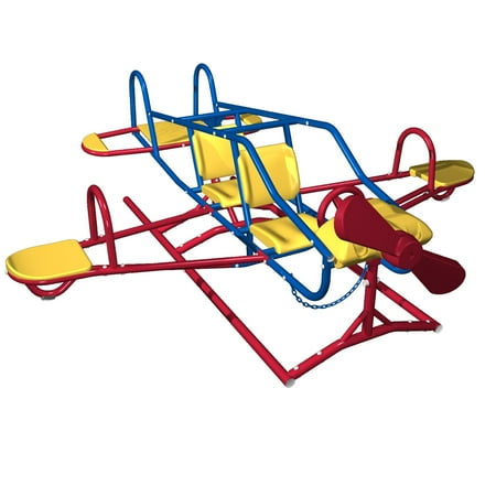 Lifetime Kid's Ace Flyer Metal Teeter Totter, Yellow, Red and Blue (151110)