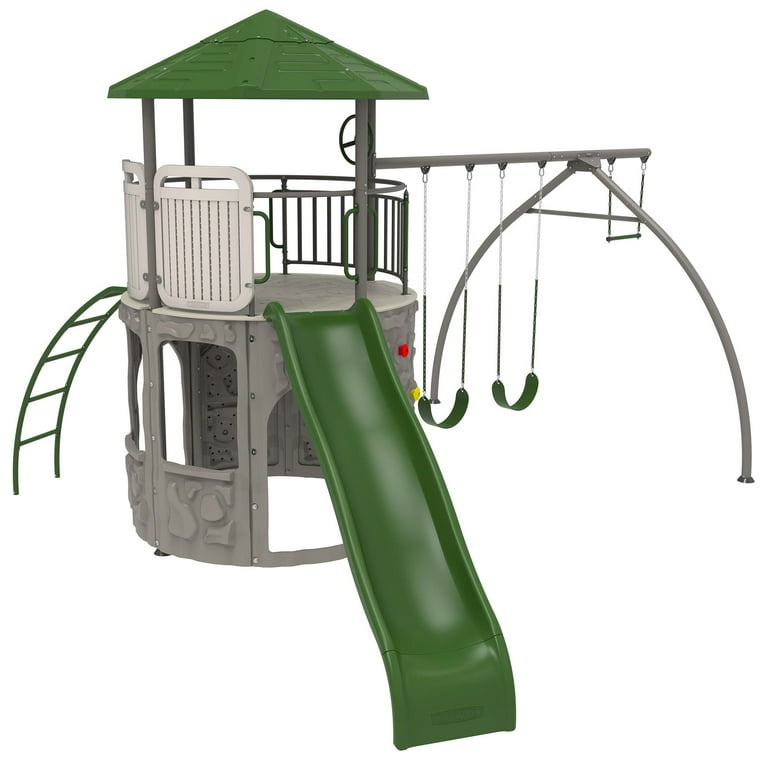 Lifetime Kid's Outdoor Adventure Tower - Swing Set, Slide Lifetime Kid's Outdoor Adventure Tower - Swing Set, Slide