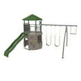 thumbnail image 1 of Lifetime Kid’s Adventure Tower Swing Set with Slide, Climbing Wall, Belt Swings and Trapeze Bar (91200), 1 of 14