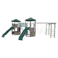 thumbnail image 1 of Lifetime Kid's Double Adventure Tower Swing Set with Bridge and Monkey Bars (90966), 1 of 13