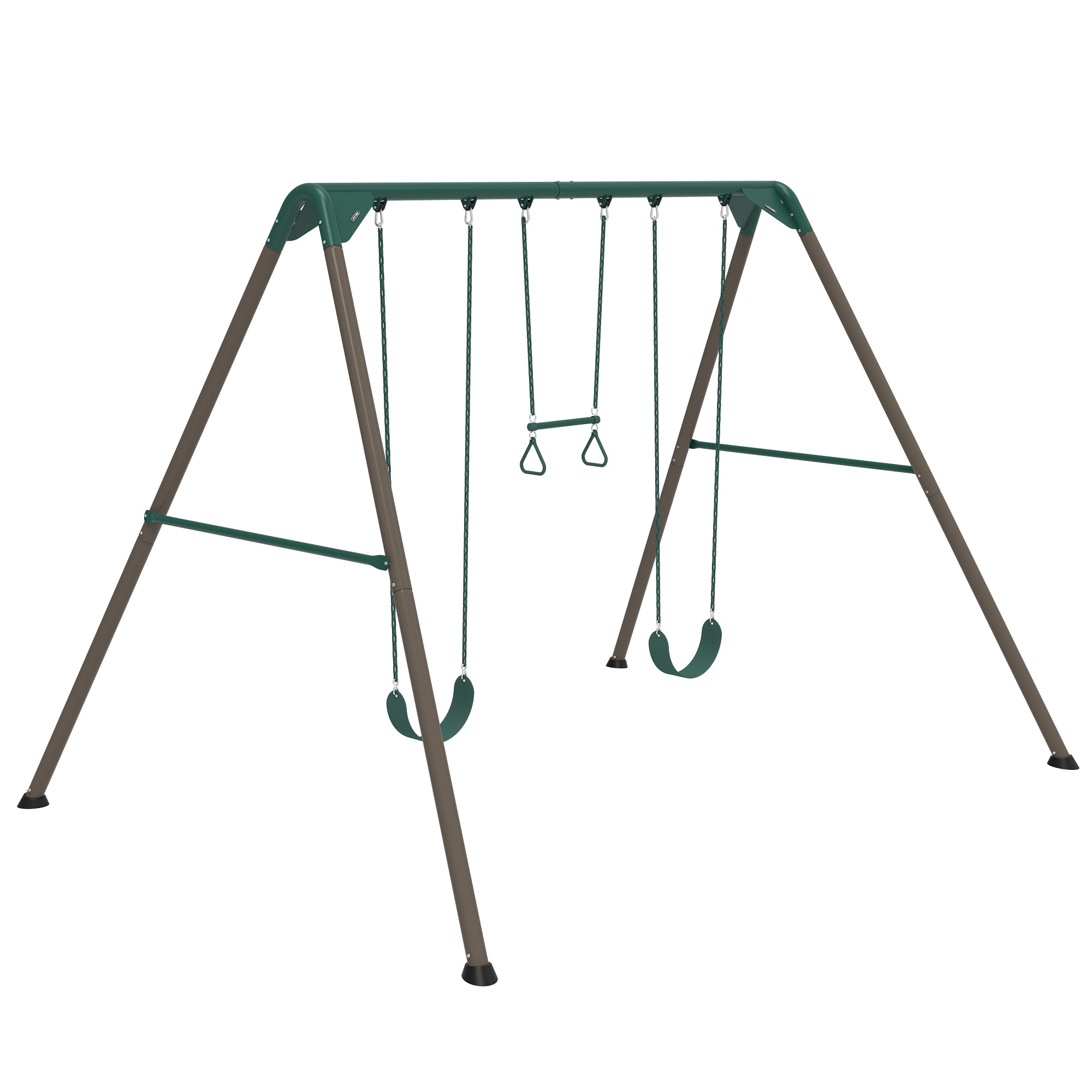 Lifetime Kid's Metal Swing Set with 2 Belt Swings and Trapeze Bar - 9 ...