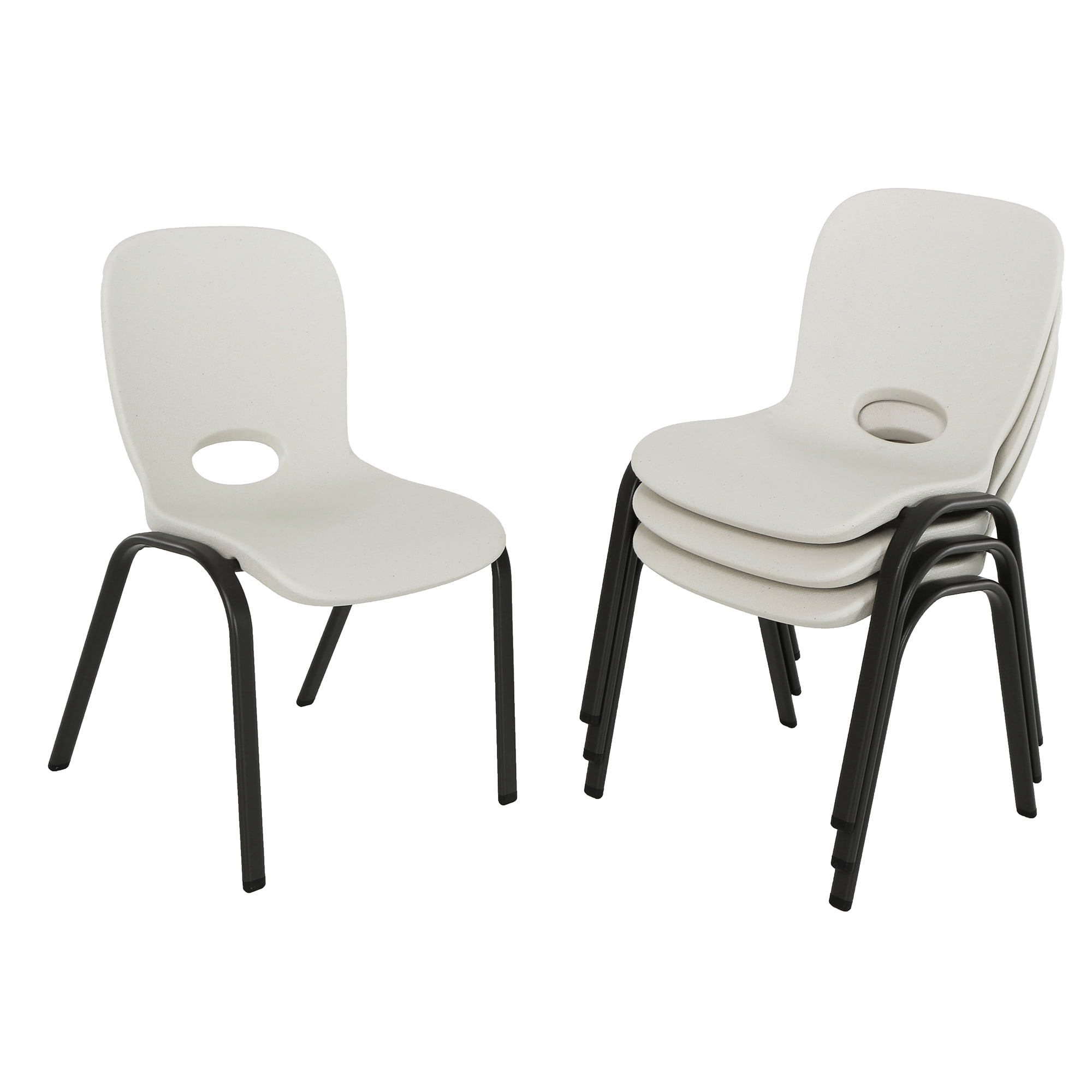 Almond Polyethylene Stackable School Chair for Kids