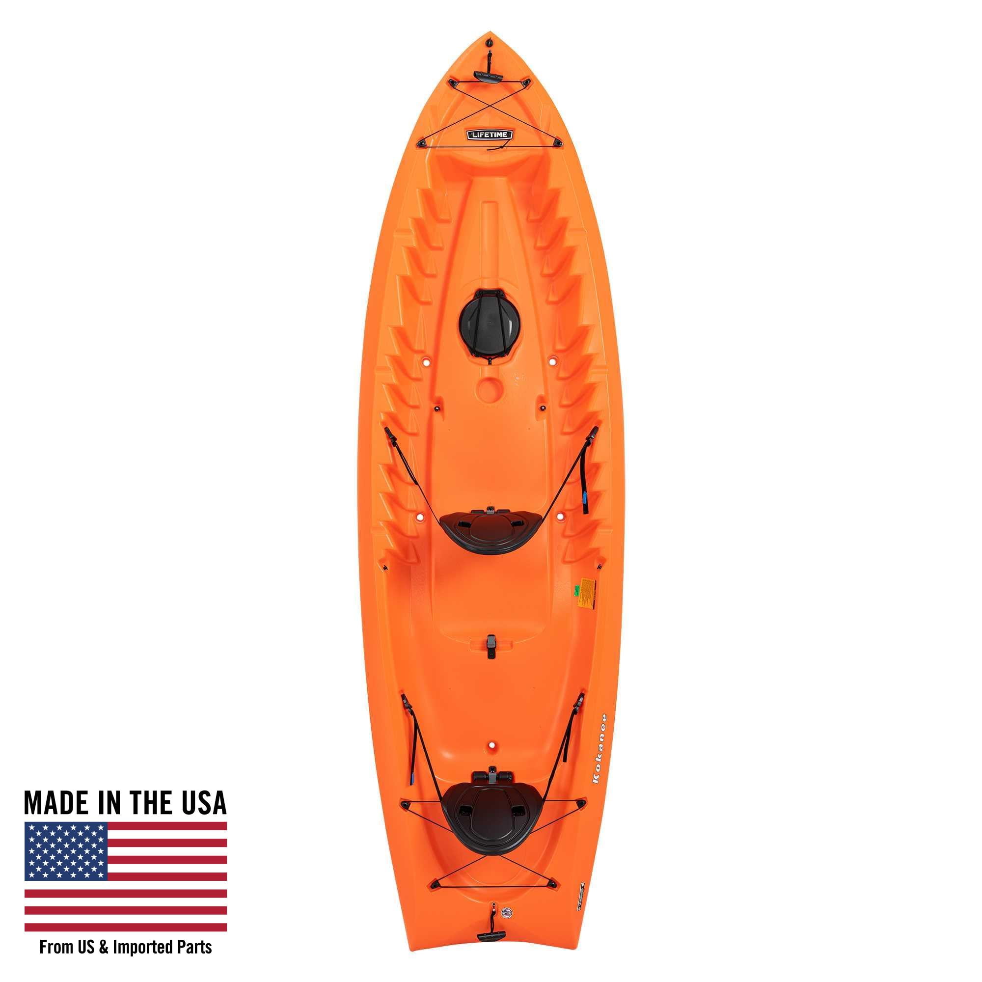 10'6" Orange High-Density Polyethylene Tandem Sit-On-Top Kayak