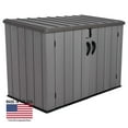 thumbnail image 1 of Lifetime Lockable DIY Polyethylene Horizontal Storage Shed, 75 cubic ft., Light Brown (60341), 1 of 14