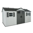 thumbnail image 1 of Lifetime Lockable DIY Polyethylene Outdoor Storage Shed, 106.5 sq. ft., 15' x 8', Light Gray (60406), 1 of 12