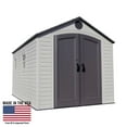 thumbnail image 1 of Lifetime Lockable DIY Polyethylene Storage Shed, 109 sq. ft., 8' x 15', Tan & Brown (60075), 1 of 12