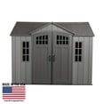 thumbnail image 1 of Lifetime Lockable DIY Polyethylene Storage Shed, 71.25 sq. ft., 10'. x 8',  Light Brown (60330), 1 of 15