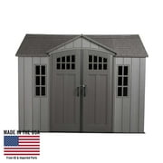 Lifetime Lockable DIY Polyethylene Storage Shed, 71.25 sq. ft., 10. x 8, Light Brown 60330