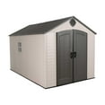 thumbnail image 1 of Lifetime Lockable Polyethylene Storage Shed, 90 Sq. ft., 8' x 12.5', Tan & Brown (6402), 1 of 14