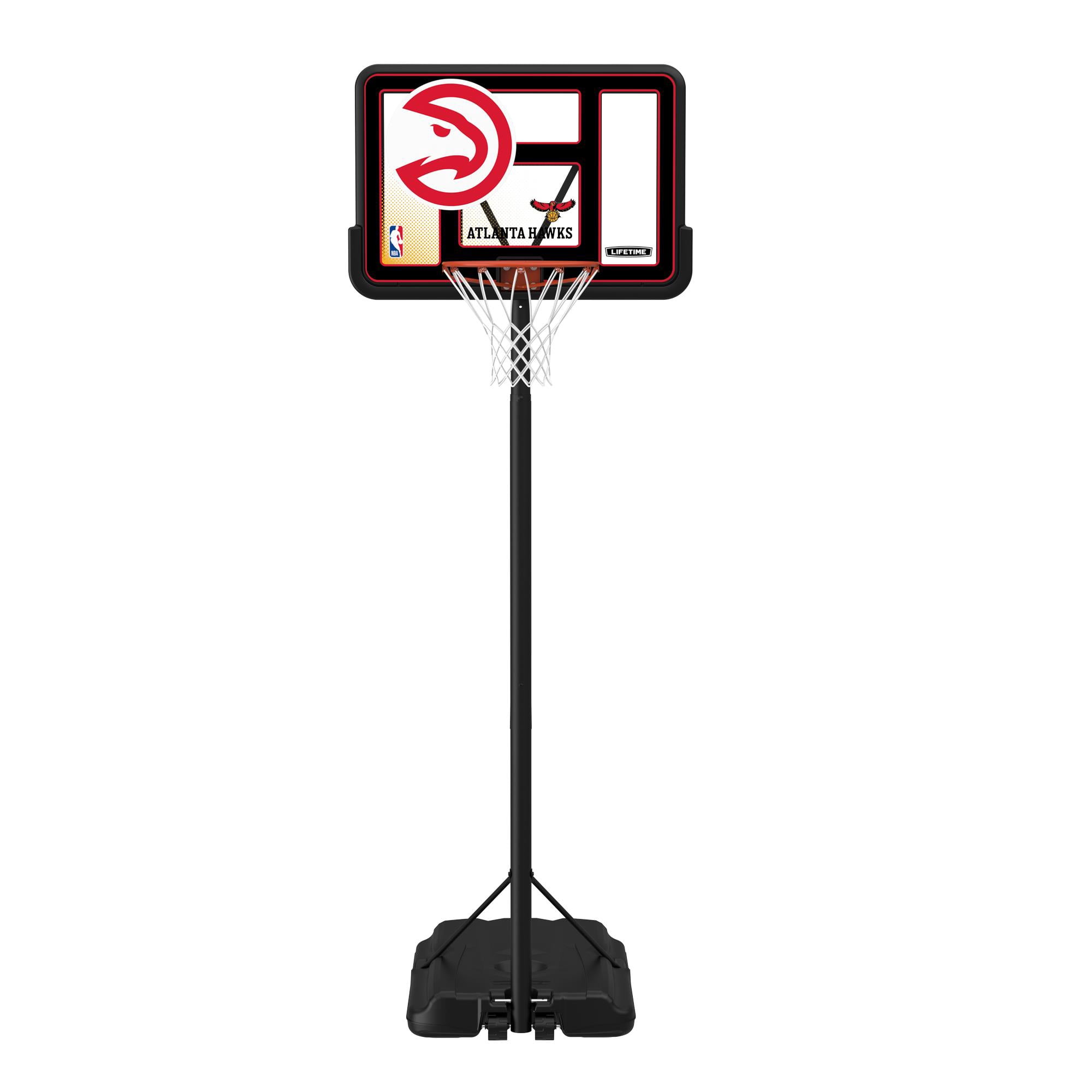 Lifetime NBA Atlanta Hawks 44" Portable Basketball Hoop with Wheels - 7.5 to 10 Ft Adjustable Height