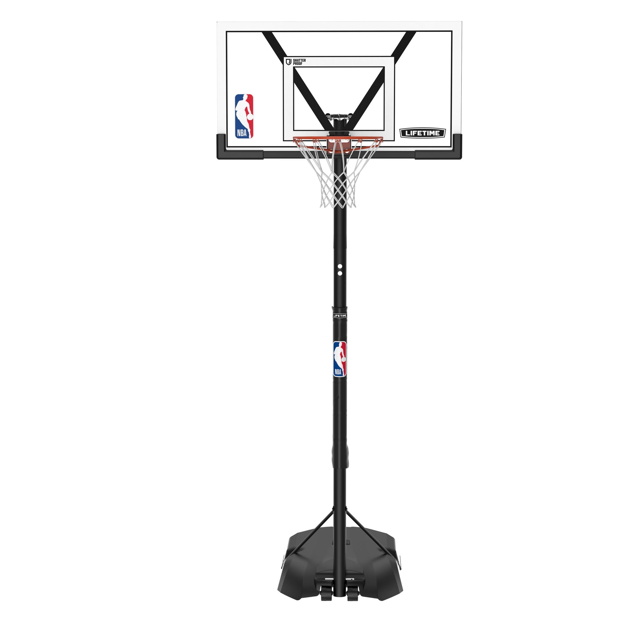 Lifetime NBA Branded 8ft-10ft Adjustable Height 54" Portable Basketball Hoop (92137)