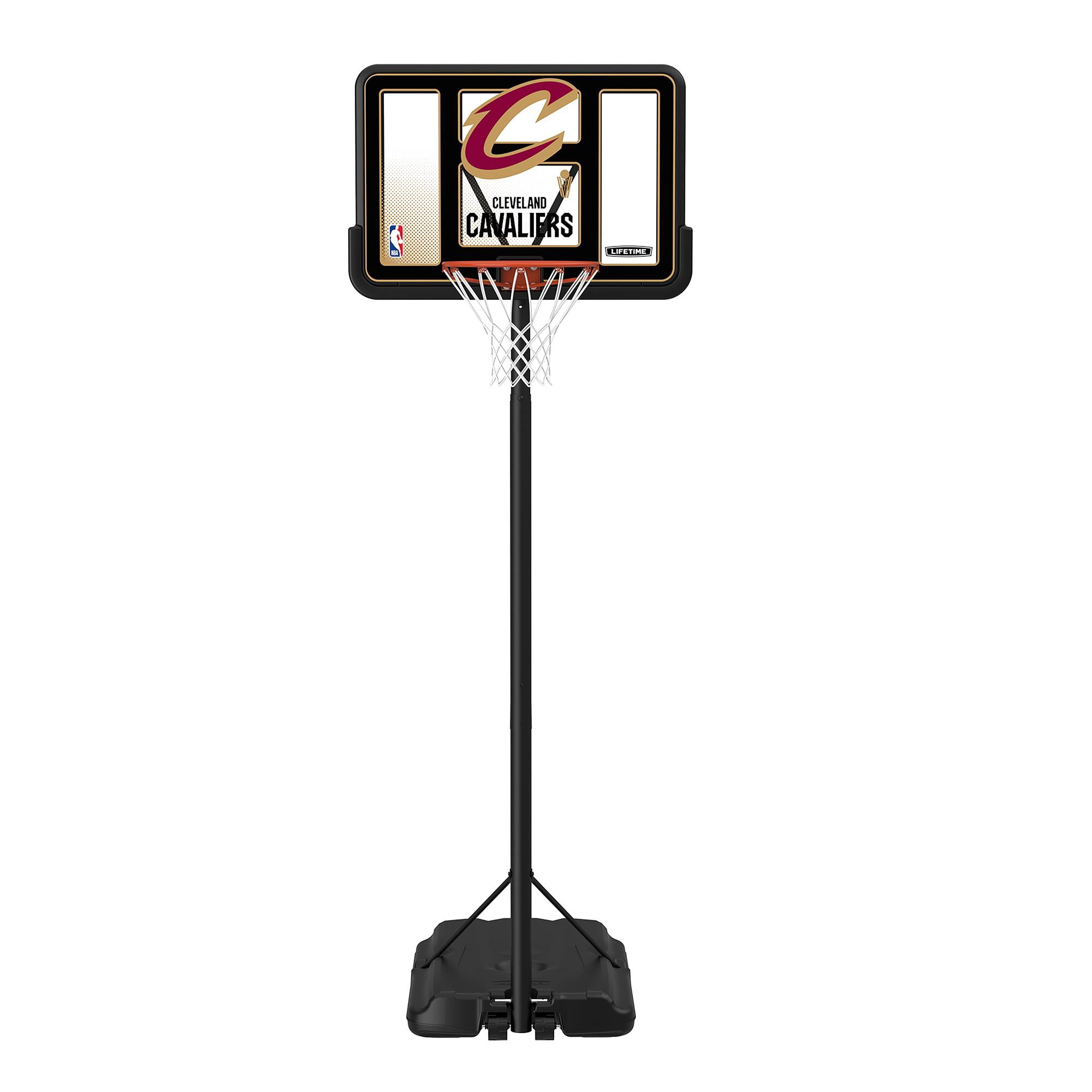 Lifetime NBA Cleveland Cavaliers 44" Portable Basketball Hoop with Wheels - 7.5 to 10 Ft Adjustable Height