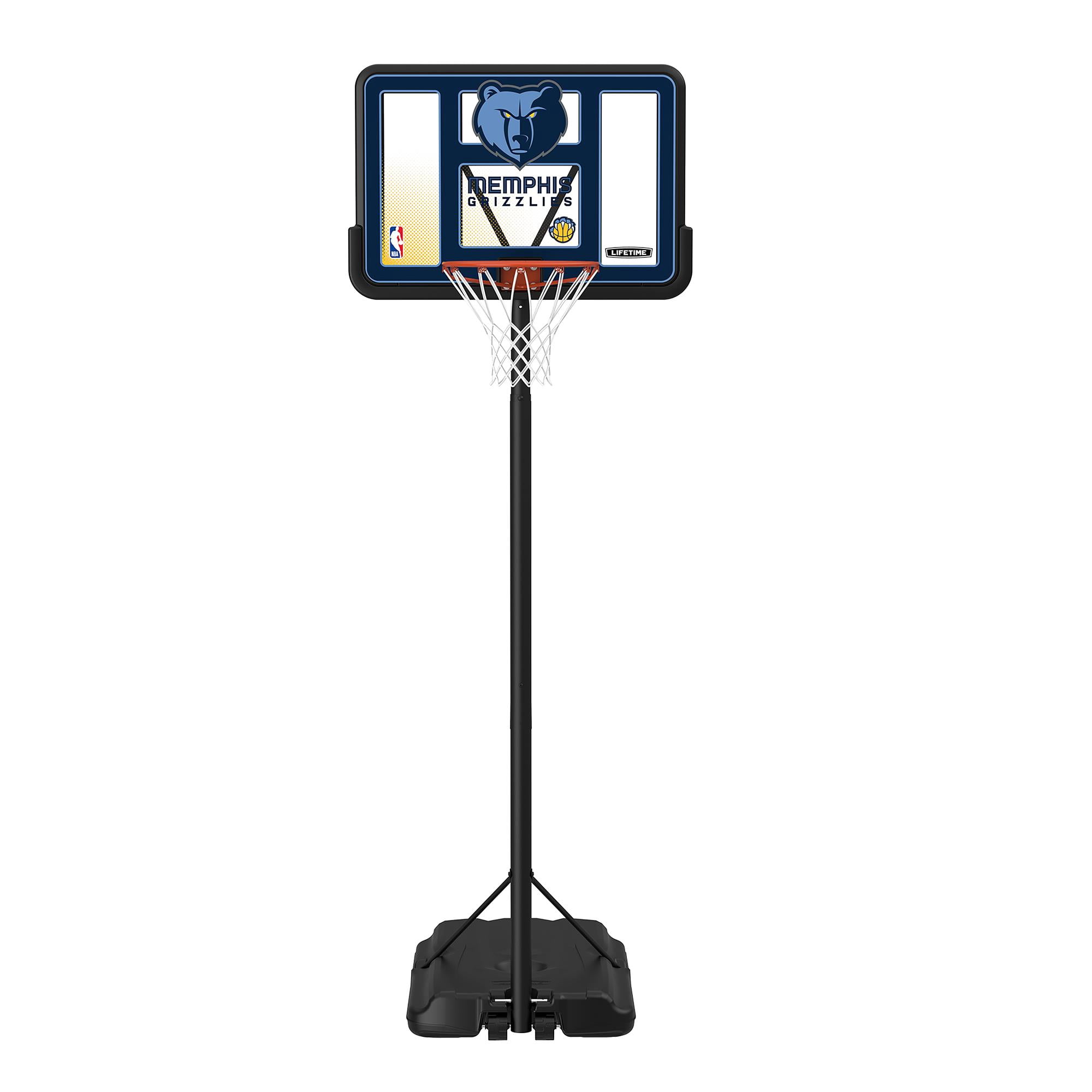 Lifetime NBA Memphis Grizzlies 44" Portable Basketball Hoop with Wheels - 7.5 to 10 Ft Adjustable Height