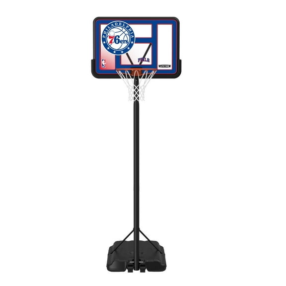 Lifetime NBA Philadelphia 76ers 44" Portable Basketball Hoop with Wheels - 7.5 to 10 Ft Adjustable Height